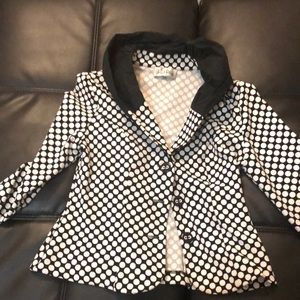Joseph Ribkoff Black and White Polka Dot Jacket